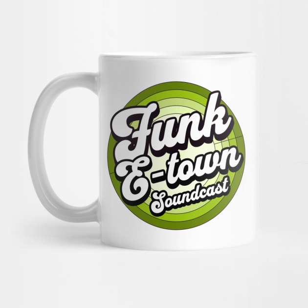 FUNK E-TOWN SOUNDCAST  - Staged Gradient Logo (Earth Green) by DISCOTHREADZ 